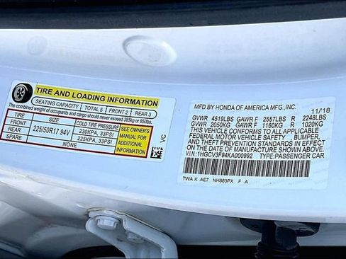 Used 2019 Honda Accord Touring image 16