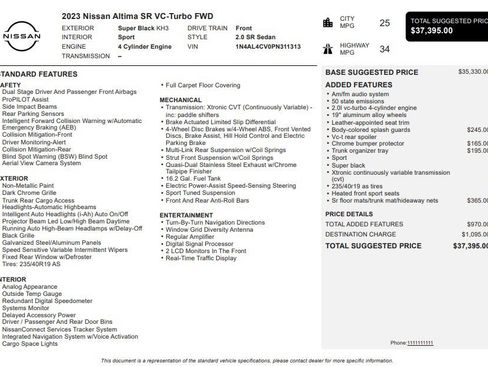 Used 2023 Nissan Altima 2.0 SR image 33