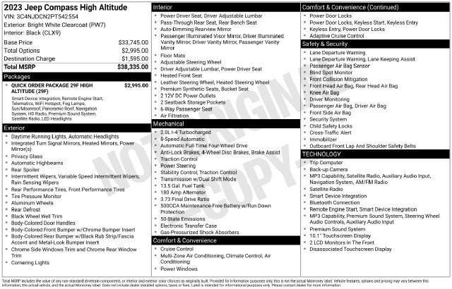 Used 2023 Jeep Compass High Altitude AWD/4WD image 3
