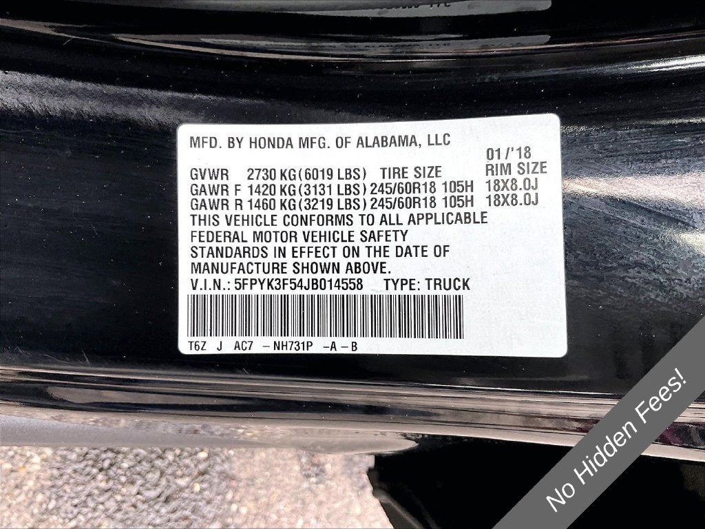 Used 2018 Honda Ridgeline RTL image 29