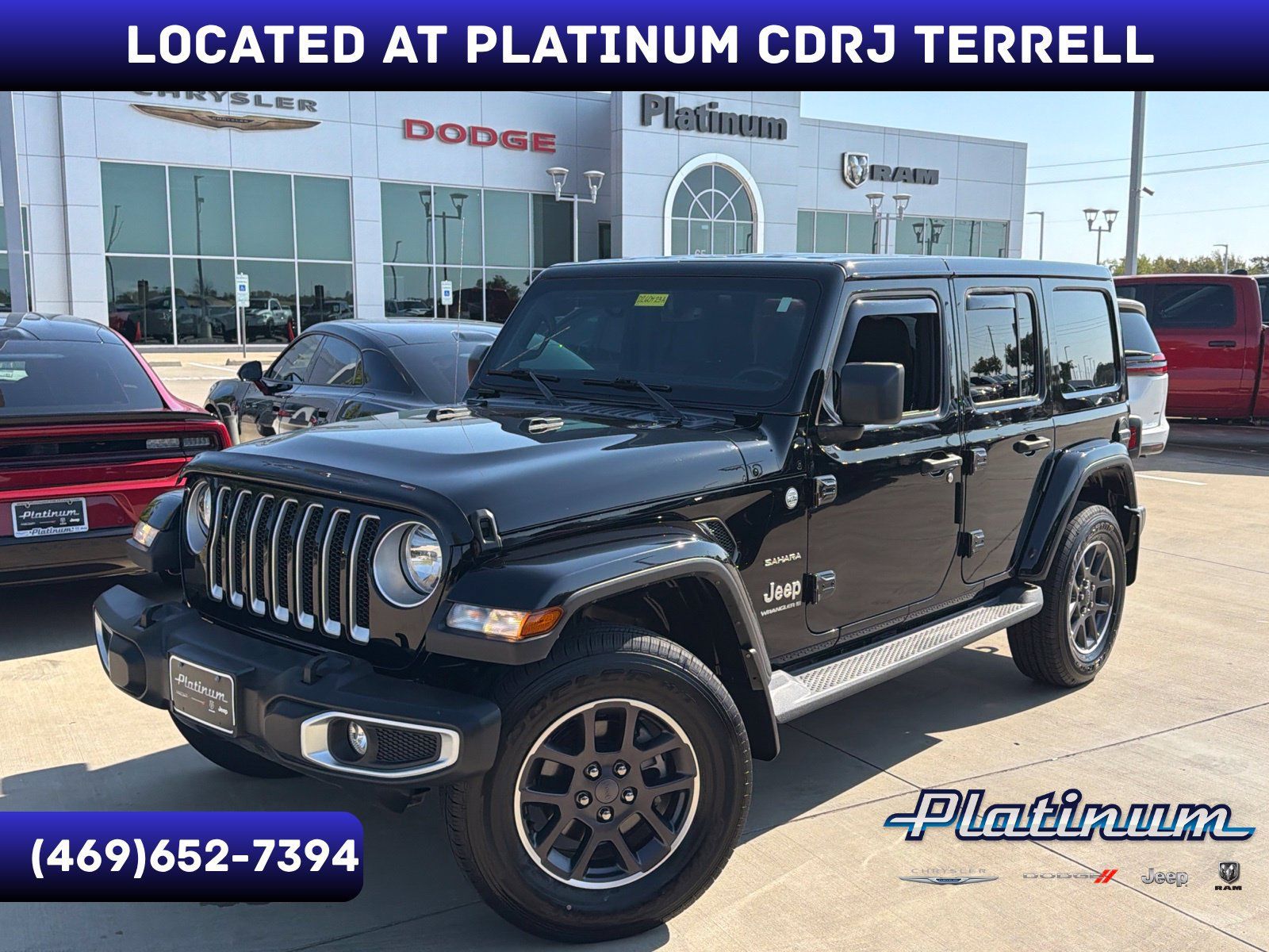 Used 2023 Jeep Wrangler Unlimited Sahara w/ Cold Weather Group AWD/4WD 360° Tour