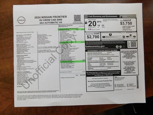 Used 2024 Nissan Frontier SV w/ Hardbody Edition AWD/4WD image 2