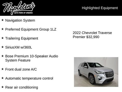 Used 2022 Chevrolet Traverse Premier w/ LPO, Floor Liner Package AWD/4WD image 15