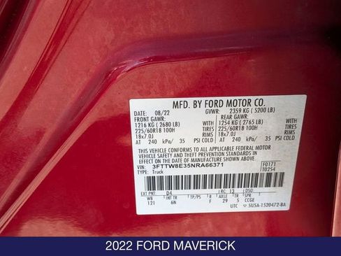 Used 2022 Ford Maverick Lariat w/ Lariat Luxury Package FWD image 31