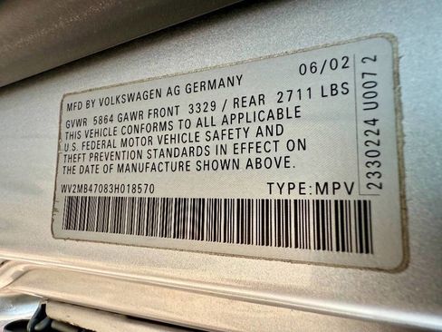 Used 2003 Volkswagen Eurovan MV image 33