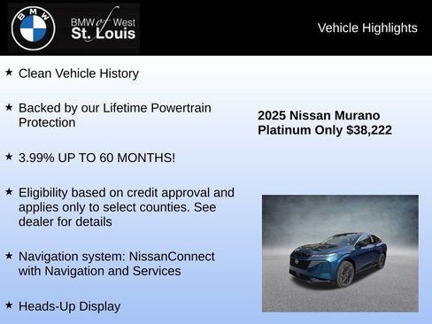 Used 2025 Nissan Murano Platinum w/ Cargo Package image 8