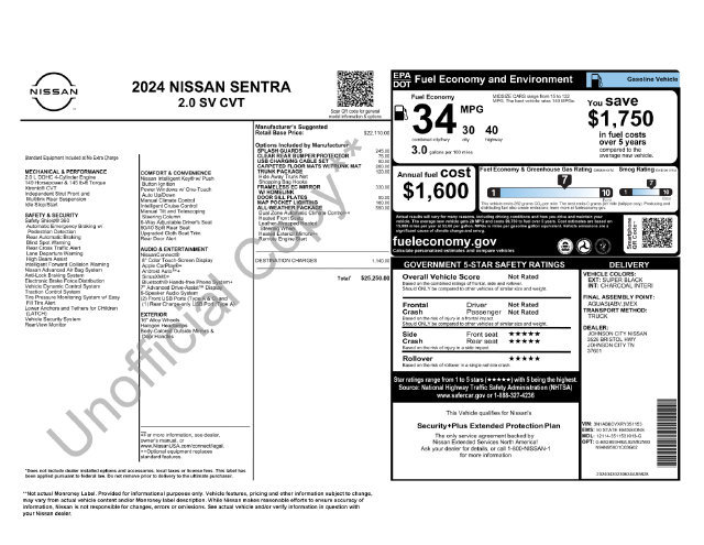 Used 2024 Nissan Sentra SV w/ All-Weather Package FWD image 34