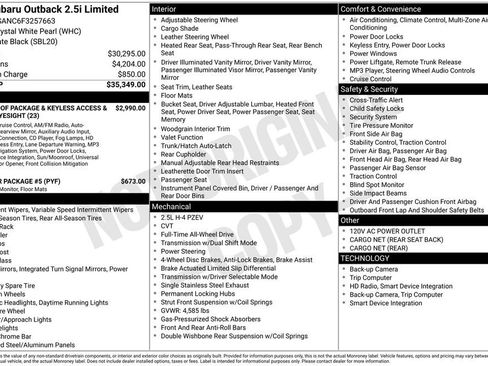 Used 2015 Subaru Outback 2.5i Limited image 3