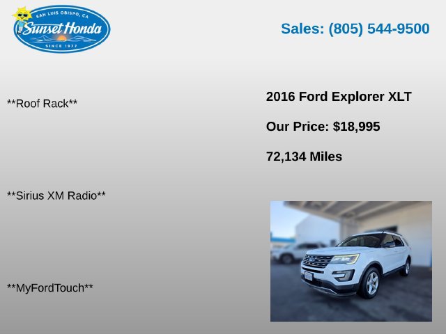 Used 2016 Ford Explorer XLT w/ Equipment Group 201A AWD/4WD image 7