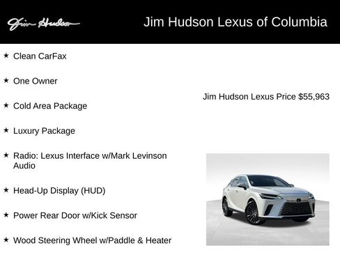 Certified 2023 Lexus RX 350 FWD w/ Cold Area Package image 4