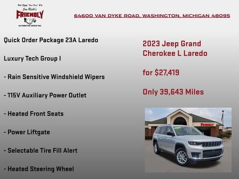 Used 2023 Jeep Grand Cherokee L Laredo w/ Luxury Tech Group I AWD/4WD image 5