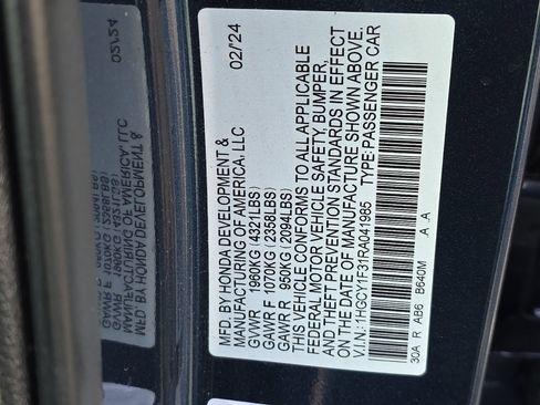 Used 2024 Honda Accord EX image 30