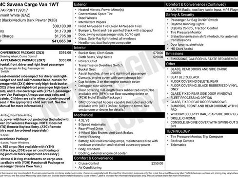 Used 2023 GMC Savana 2500 w/ Driver Convenience Package image 2