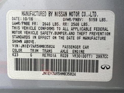 Used 2017 INFINITI Q50 3.0t Premium w/ 3.0T Premium Plus Package AWD/4WD image 27