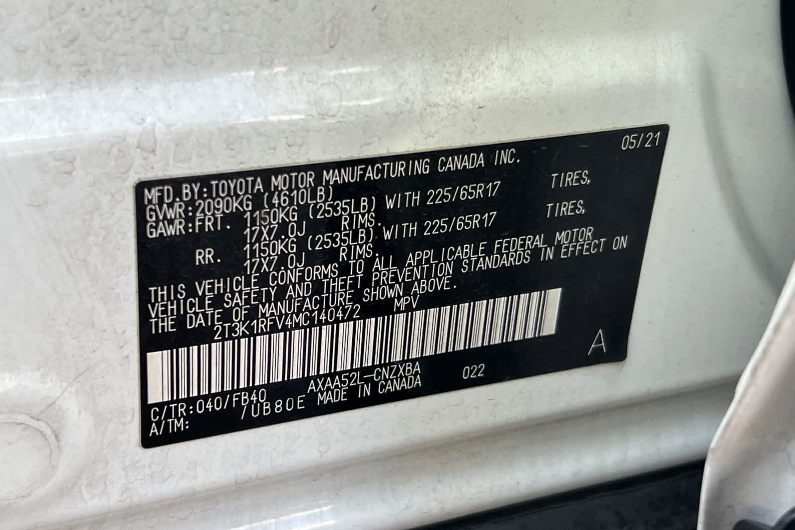 Certified 2021 Toyota RAV4 LE FWD image 31
