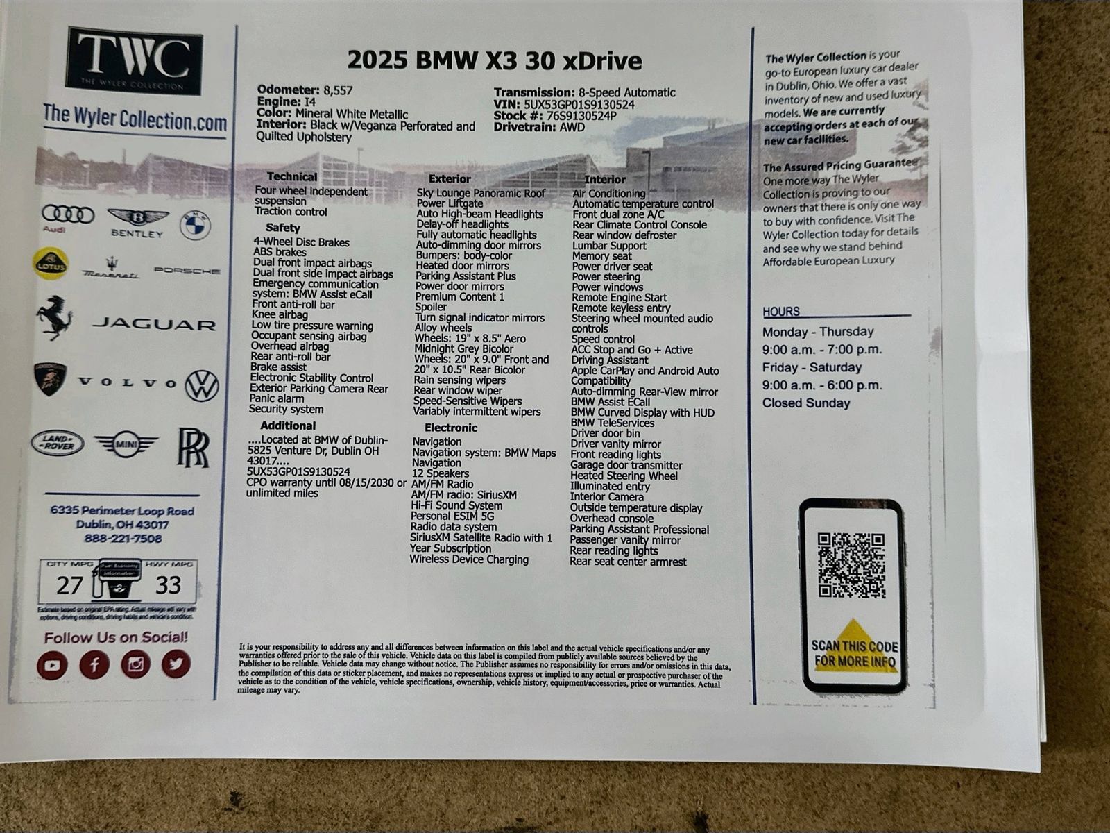 Used 2025 BMW X3 xDrive30i AWD/4WD image 46