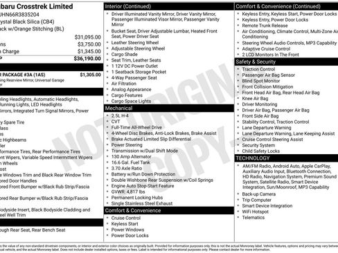 Used 2024 Subaru Crosstrek 2.5i Limited w/ Popular Package #3A image 3