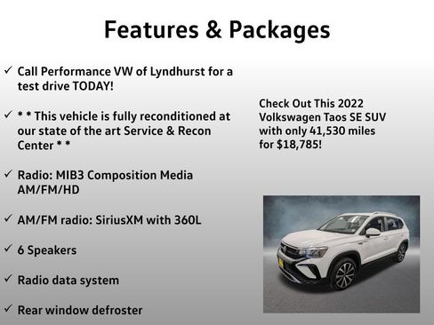 Used 2022 Volkswagen Taos SE AWD/4WD image 4