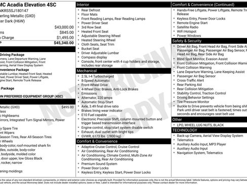 Certified 2025 GMC Acadia Elevation image 4