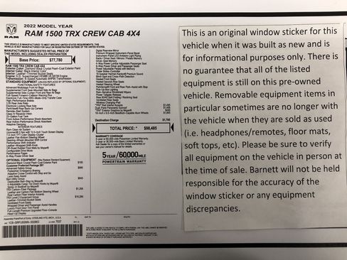 Used 2022 RAM 1500 TRX w/ TRX Level 2 Equipment Group image 2