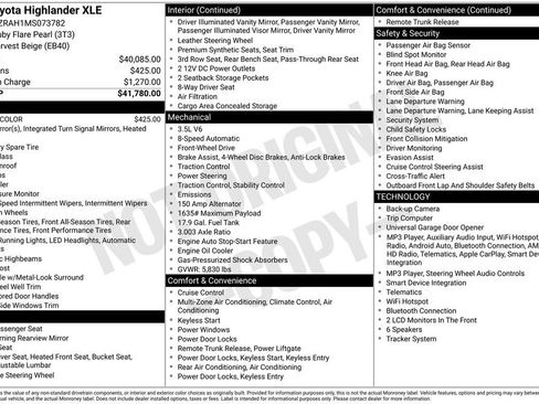 Used 2021 Toyota Highlander XLE FWD image 11