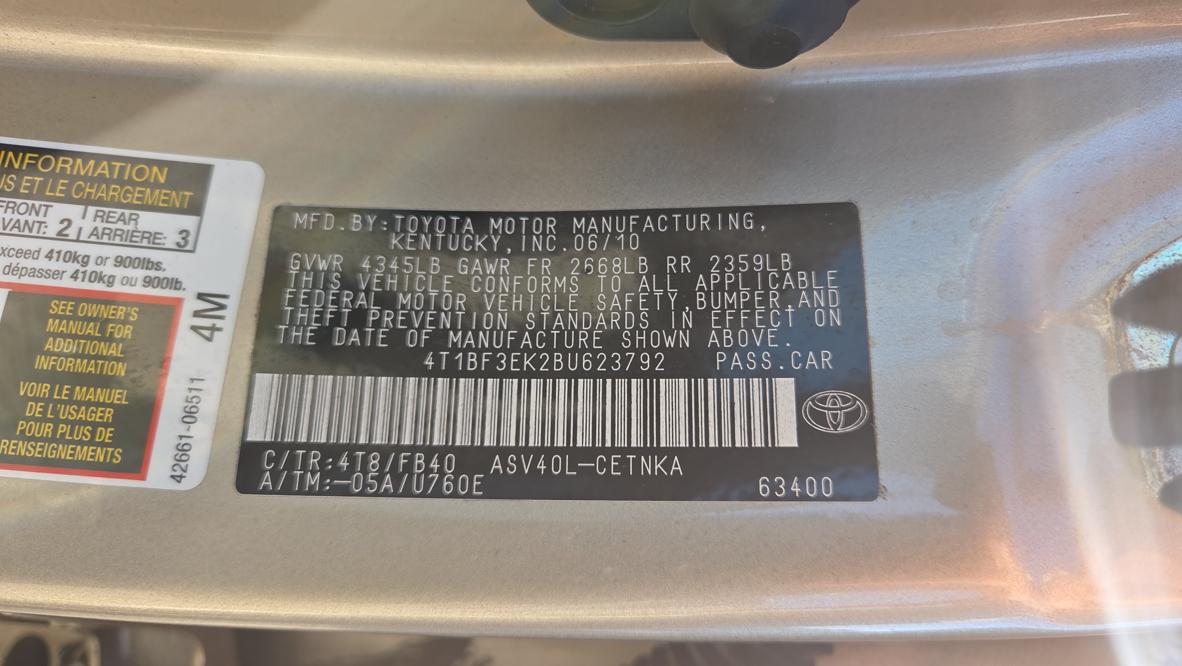 Used 2011 Toyota Camry LE w/ LE Extra-Value Pkg FWD image 21
