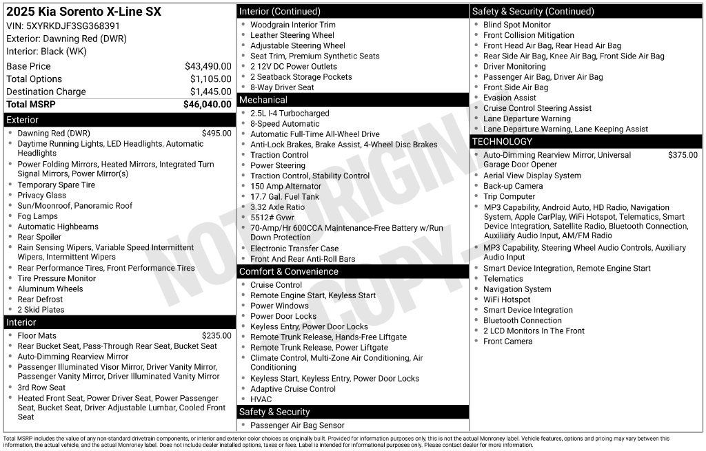 Used 2025 Kia Sorento SX AWD/4WD image 4