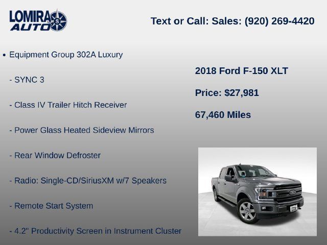 Used 2018 Ford F150 XLT w/ Equipment Group 302A Luxury AWD/4WD image 8