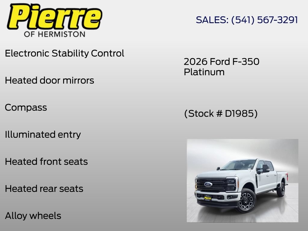 New 2026 Ford F350 Platinum w/ FX4 Off-Road Package AWD/4WD image 12