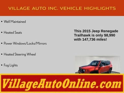 Used 2015 Jeep Renegade Trailhawk w/ Popular Equipment Group AWD/4WD image 8
