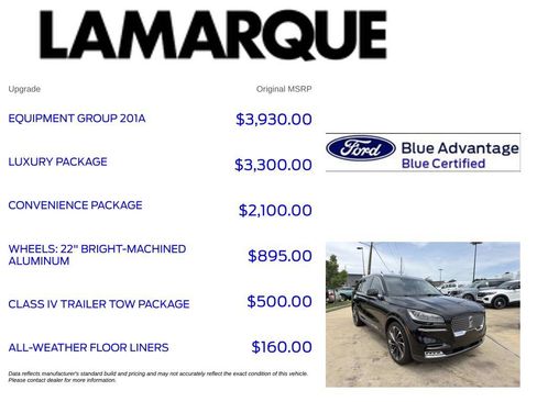 Used 2021 Lincoln Aviator Reserve w/ Equipment Group 201A RWD image 10