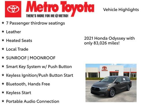 Used 2021 Honda Odyssey EX-L image 7