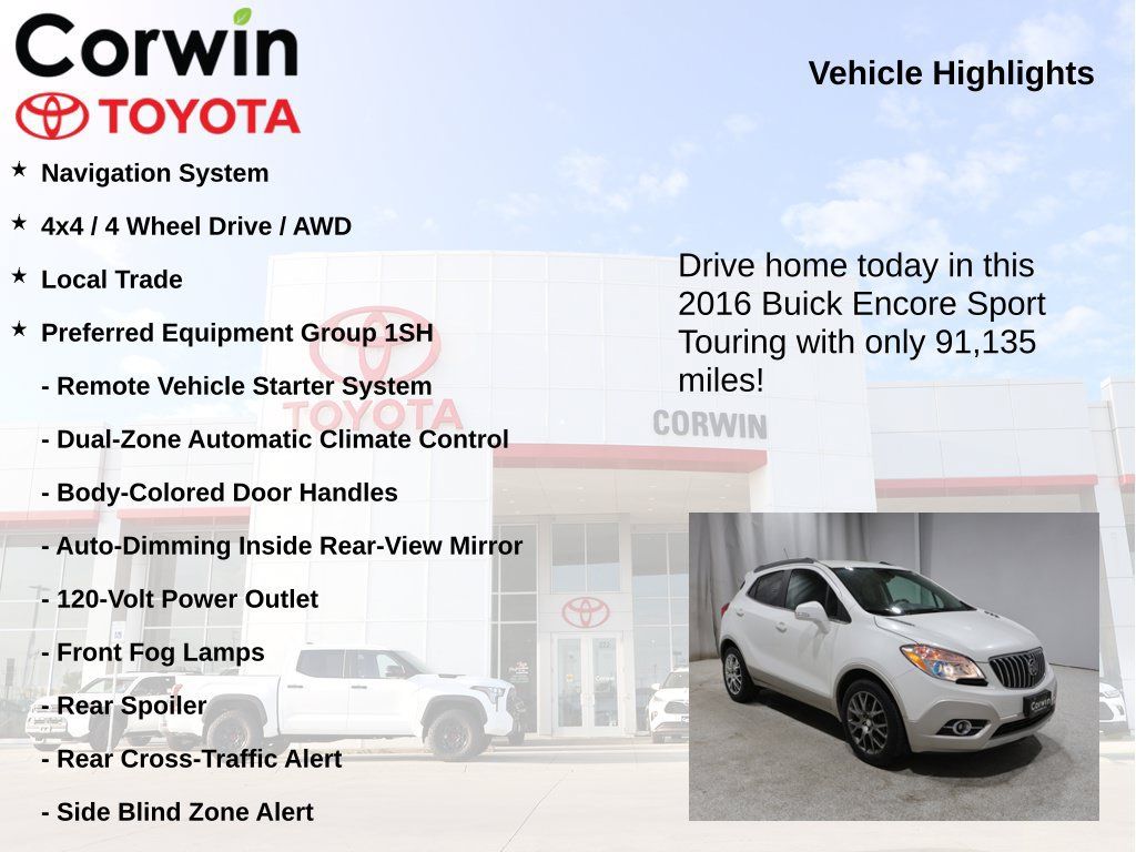Used 2016 Buick Encore Sport Touring AWD/4WD image 6