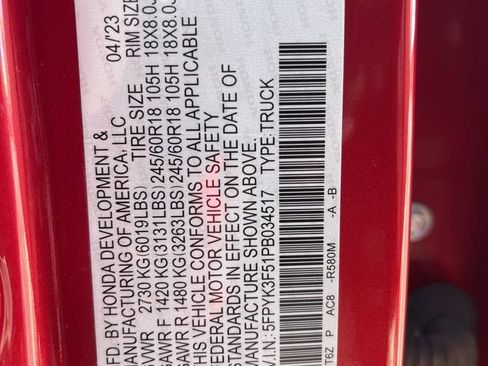 Used 2023 Honda Ridgeline RTL image 10