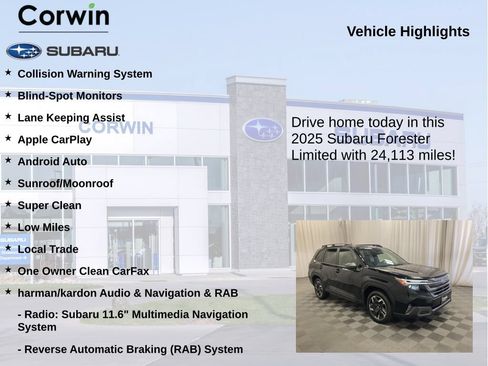 Used 2025 Subaru Forester Limited w/ Popular Package #1 AWD/4WD image 6