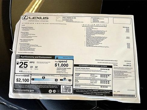 New 2025 Lexus ES 350 w/ Premium Package image 13