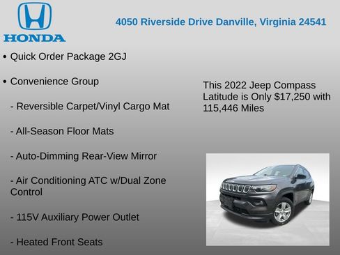 Used 2022 Jeep Compass Latitude w/ Convenience Group AWD/4WD image 7