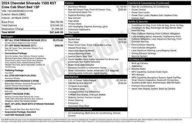 Used 2024 Chevrolet Silverado 1500 RST w/ RST All Star Premium Package AWD/4WD image 7