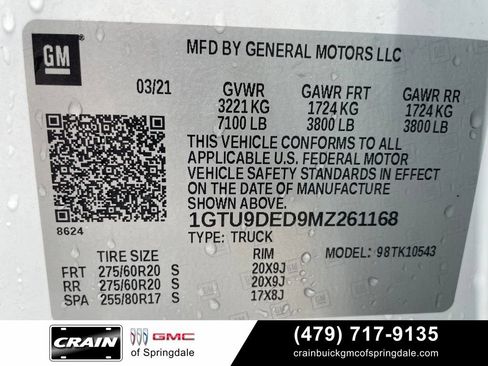 Used 2021 GMC Sierra 1500 SLT w/ SLT Premium Package AWD/4WD image 30