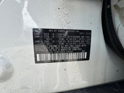 Used 2020 Subaru Outback Limited XT image 35