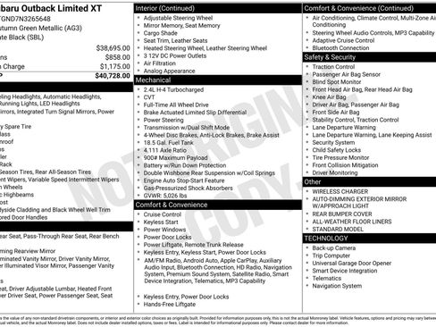 Used 2022 Subaru Outback Limited XT image 5