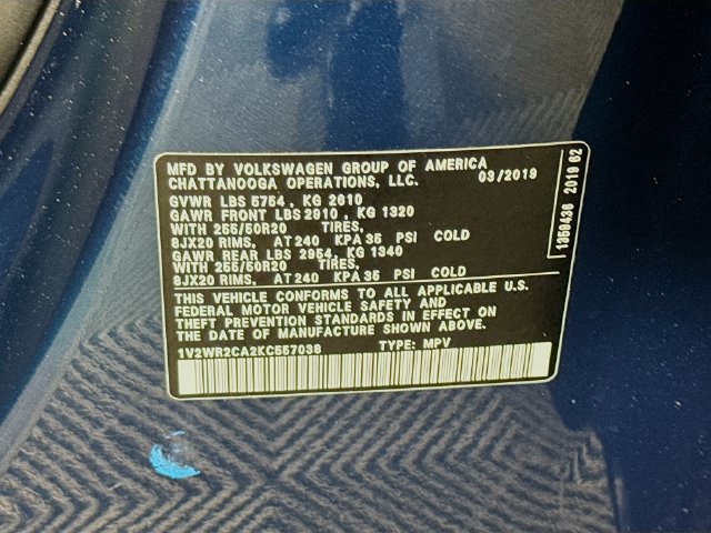 Used 2019 Volkswagen Atlas SE w/ Towing Package FWD image 38