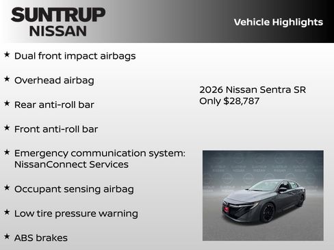 New 2026 Nissan Sentra SR FWD image 23