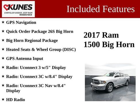 Used 2017 RAM 1500 Big Horn AWD/4WD image 3