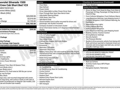 Used 2025 Chevrolet Silverado 1500 Custom w/ LPO, Dark Essentials Package RWD image 15
