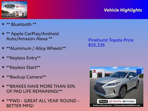 Used 2020 Lexus RX 350 FWD w/ Accessory Package image 16