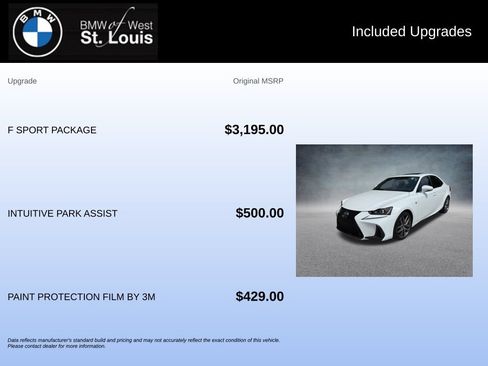 Used 2019 Lexus IS 300 F Sport w/ F Sport Package RWD image 21