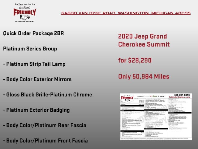 Used 2020 Jeep Grand Cherokee Summit w/ Platinum Series Group AWD/4WD image 3
