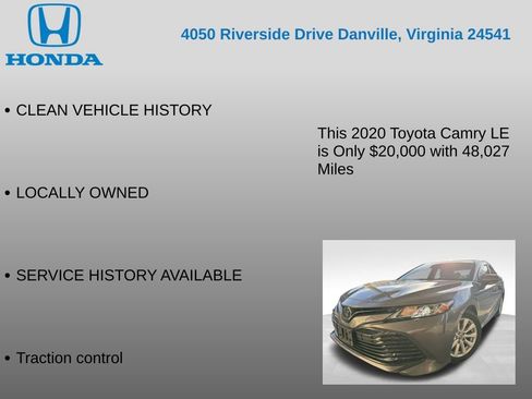Used 2020 Toyota Camry LE image 7