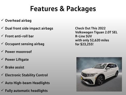 Used 2022 Volkswagen Tiguan SEL R-Line AWD/4WD image 17